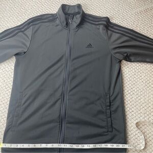 Adidas Men's Dark Gray Windbreaker Jacket